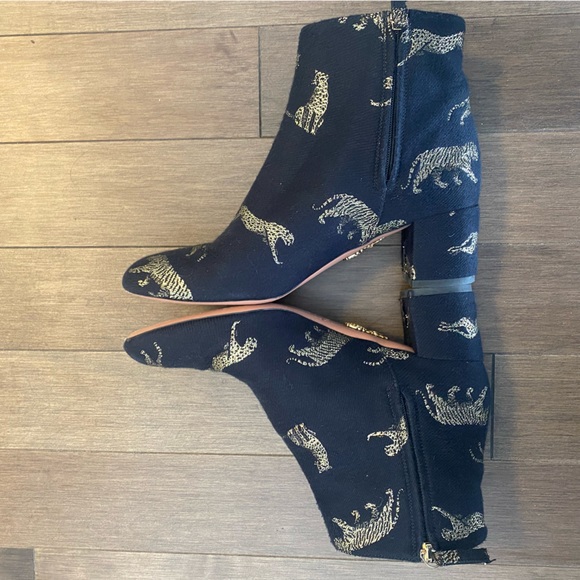 Aquazzura ankle boots leather and fabric - Picture 9 of 15